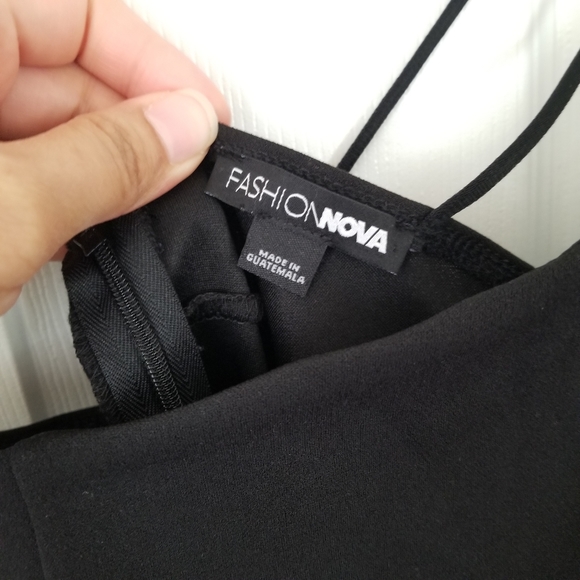 Fashion Nova asymmetrical one shoulder strap midi dress - Picture 4 of 11